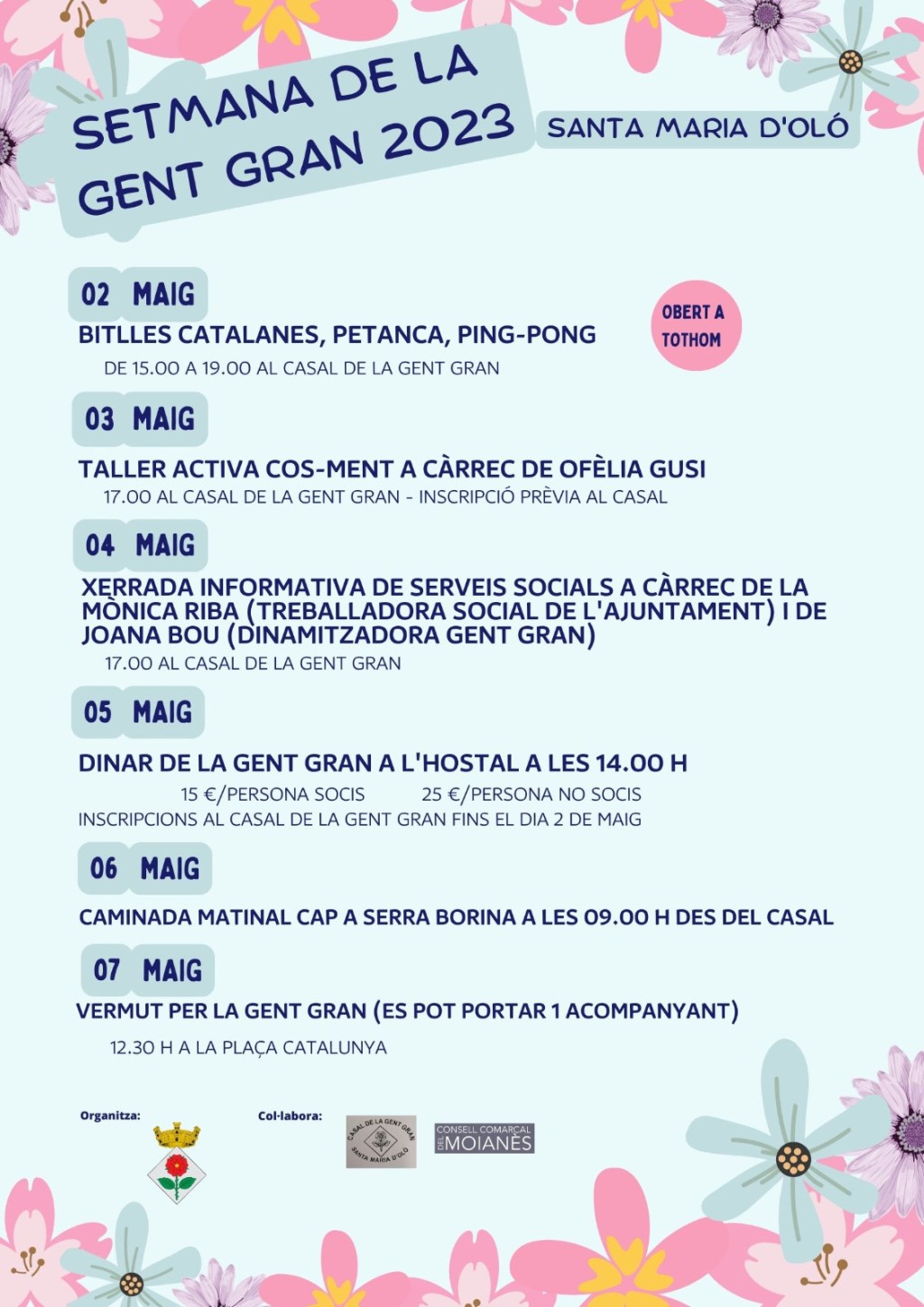 Oló comença a celebrar la Setmana de la Gent&nbsp;Gran